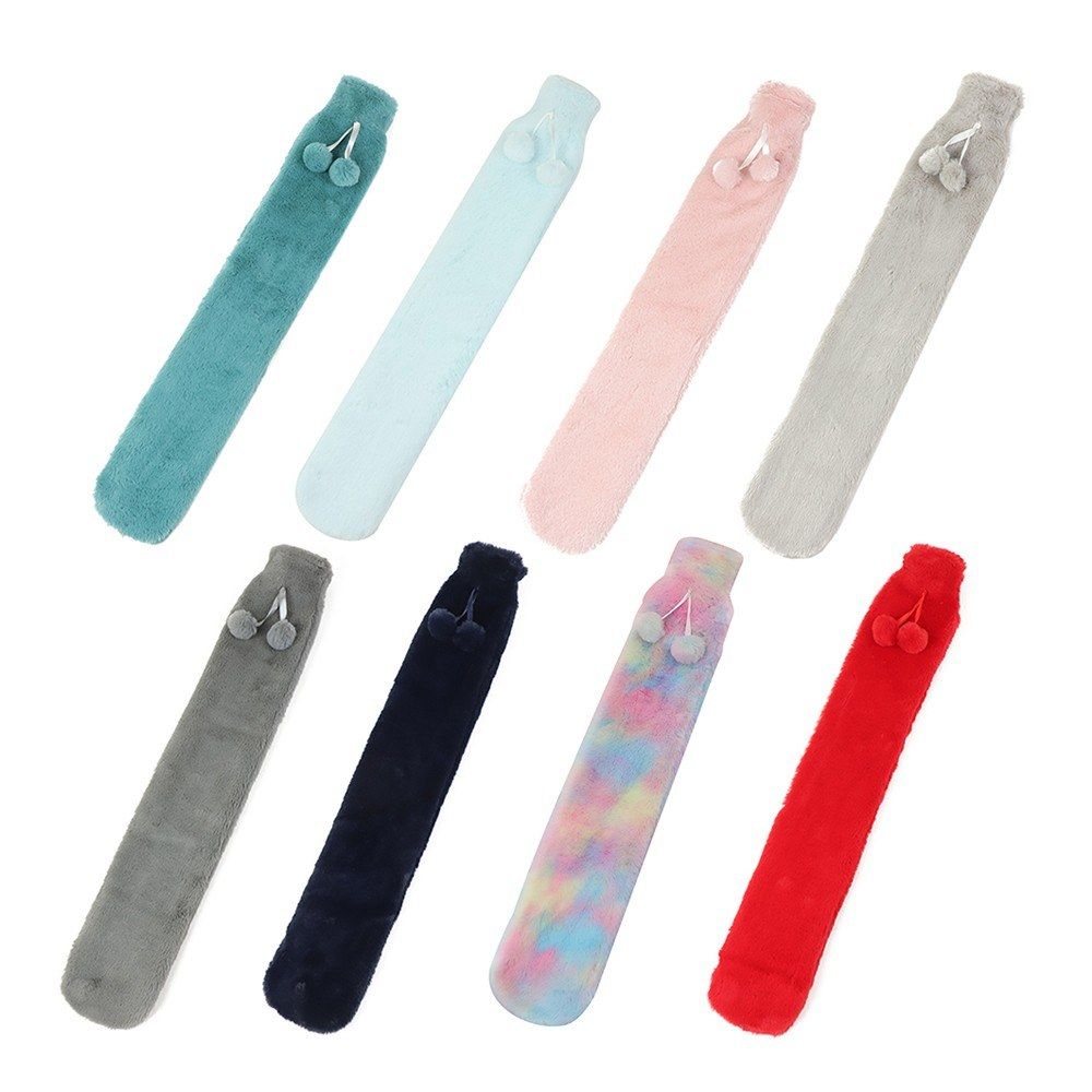 Hot Water Bottle With Plush Cover 1L Long Strip Rubber Hot