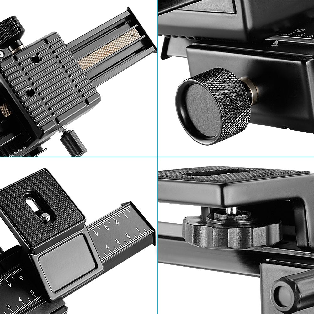 Pro 4-Way Macro Focusing Focus Rail Slider/Close-Up Shooting For Canon Nikon, Sony