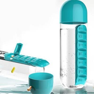 Pills Holder Water Bottle - 600ml