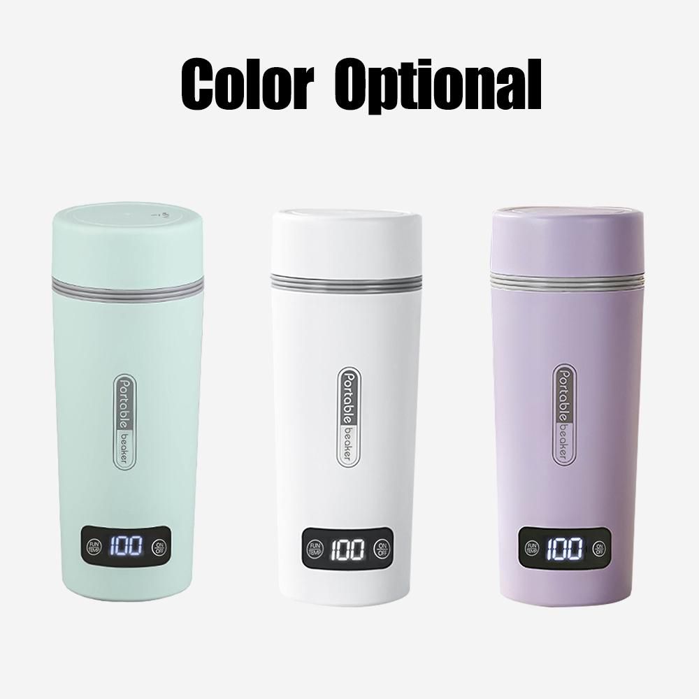 Portable Electric Kettle for Boiling Water 300W 350ml Stainless Steel Anti-Spill Leak Proof Personal Hot Water Boiler with 4 Variable Presets Keep Warm Function for Travel Work