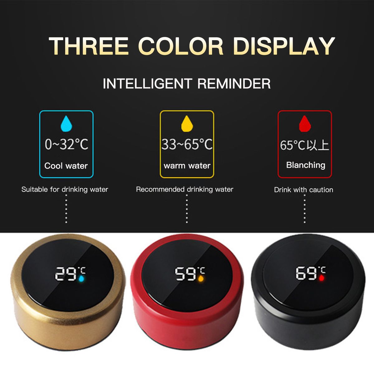 Stainless Steel Thermos With LED Temperature Display For