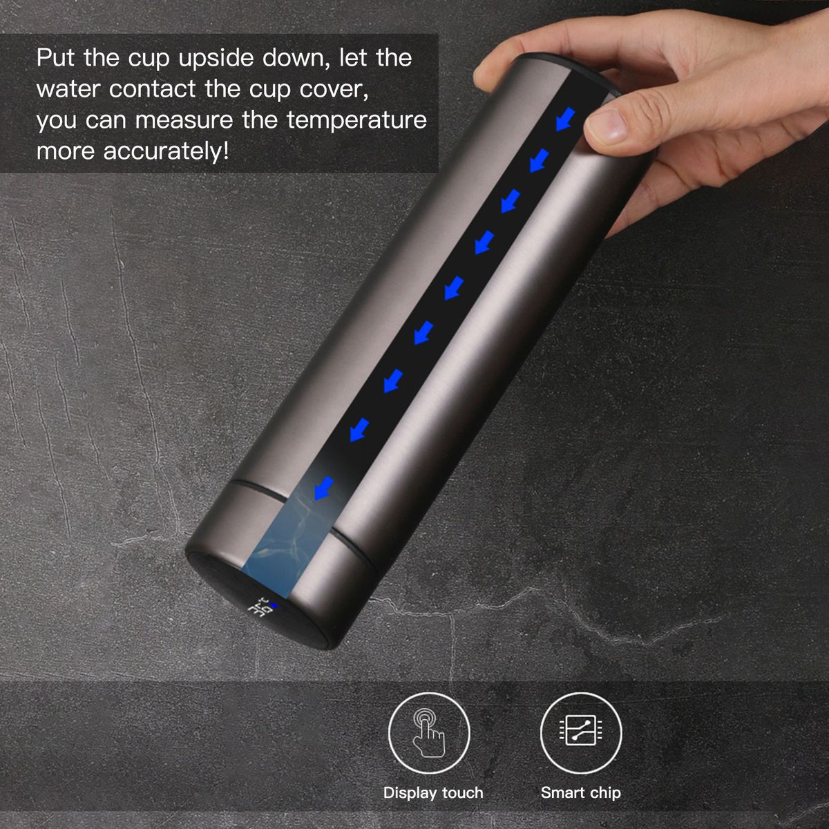 Stainless Steel Thermos With LED Temperature Display For