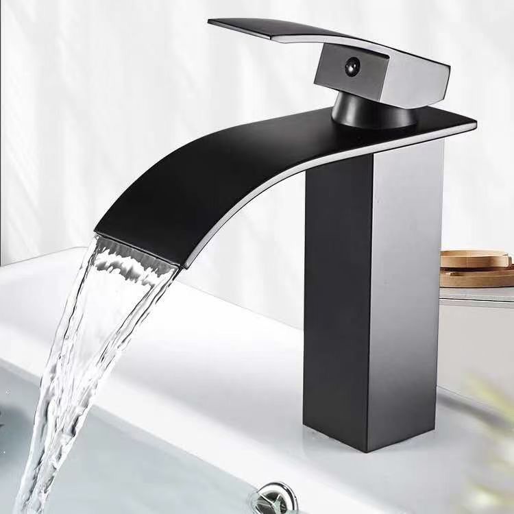 Waterfall Faucet Factory Direct Sale Nordic Black Hot And