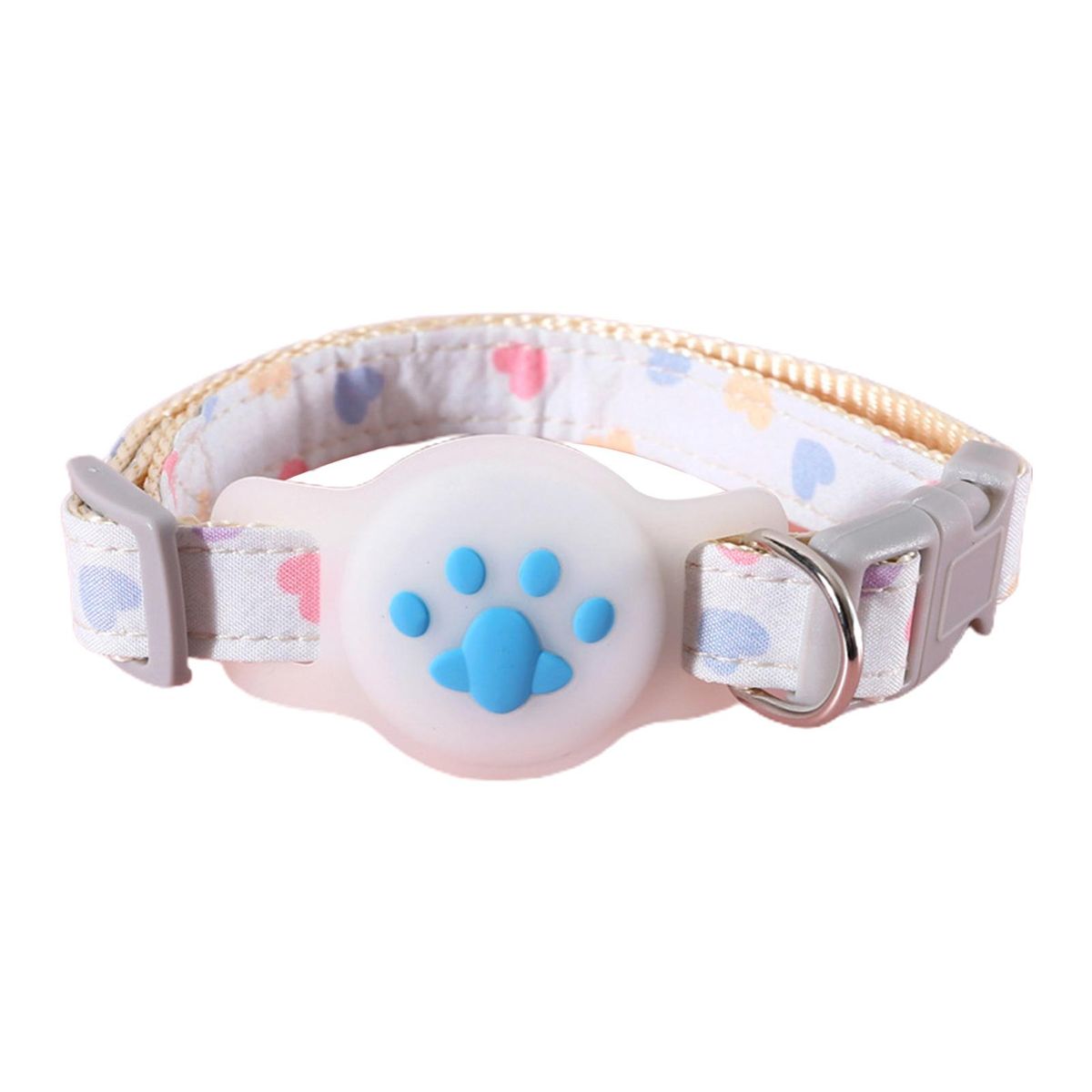 1 Set Pet Positioning Collar Dog Cat Collar Tracker Protective Silicone Cover Blue