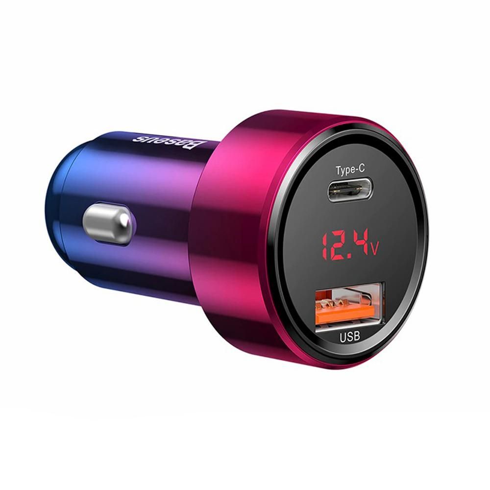 Baseus 45W Car Charger 6A USB C Car Charger w/Fast Charge Technology & Dual Ports PD & QC 4.0 3.0 Car Adapter PPS Compatible w/iPhone/Android Phone/Tablet or Other USB Device