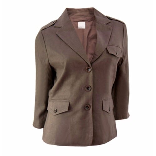 Camaieu' Ladies Linen Jacket -Brown