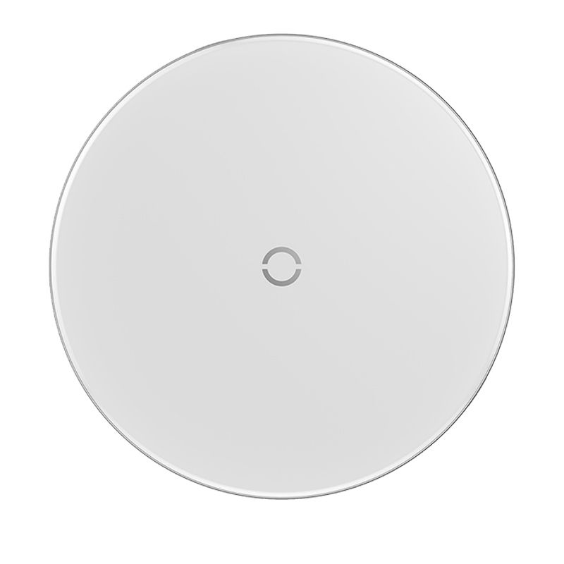 (White)Baseus Qi Wireless Charger For IPhone 11 Pro Max X Glass Panel Wirless Charging Pad For Samsung S9 Wireless Charging Charger Pad GRE