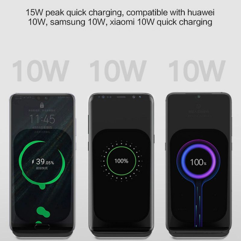 (Black)Wireless Charger 15 W Aluminum Alloy Mobile Stand Fast Wireless 2 Coil IPhone Charger  For IPhone 12 12 Pro Max  S21 S20 Note 20 GRE