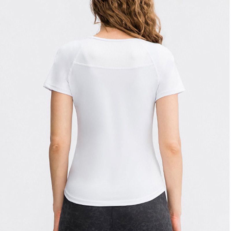 Women's Sport Tops,Short Sleeve Running Gym Yoga T-Shirt（White）