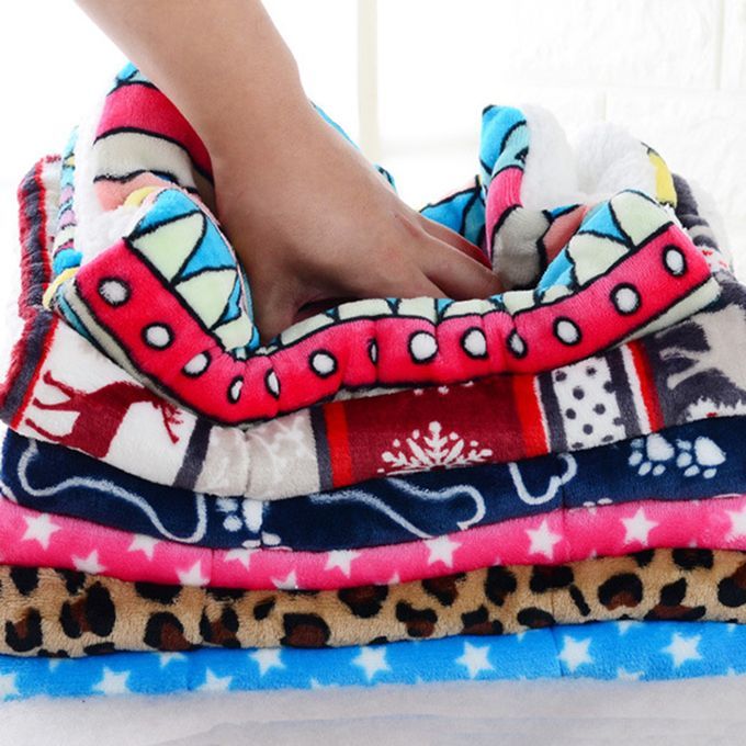 Pet Mat Thickening Autumn And Winter Warm Cats Blanket Dog-500*320mm Leopard Pattern