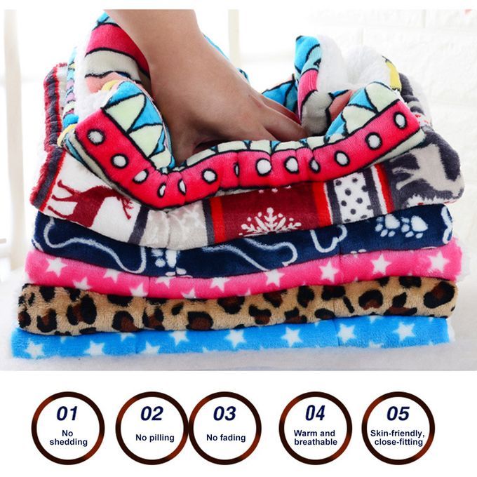 Pet Mat Thickening Autumn And Winter Warm Cats Blanket Dog-500*320mm Leopard Pattern