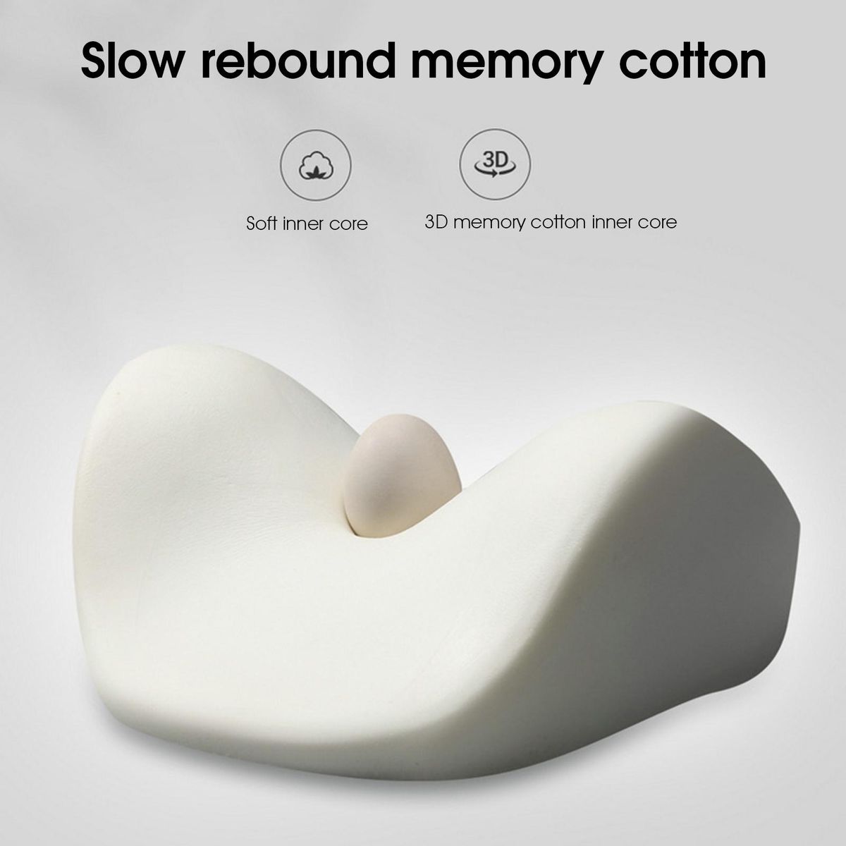 Headrest Pillow Car Back Neck Support Cushion Grey