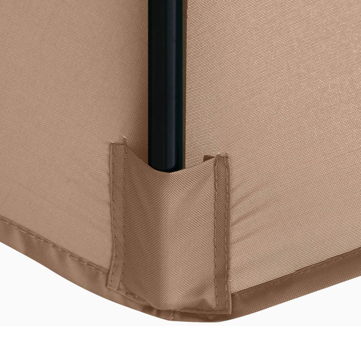 2m Outdoor Patio Umbrella Canopy Sun Protection Market Table Hanging Khaki