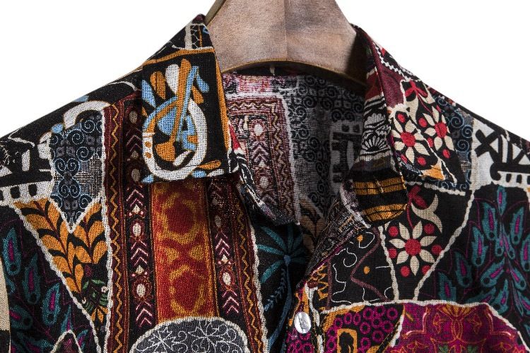 Men's Short Sleeve Casual Printed Shirt