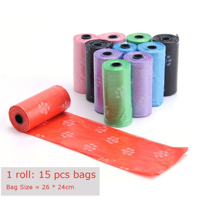 Pet Garbage Bag 15pcs / One Roll Dog Feces Cat Cleaning-