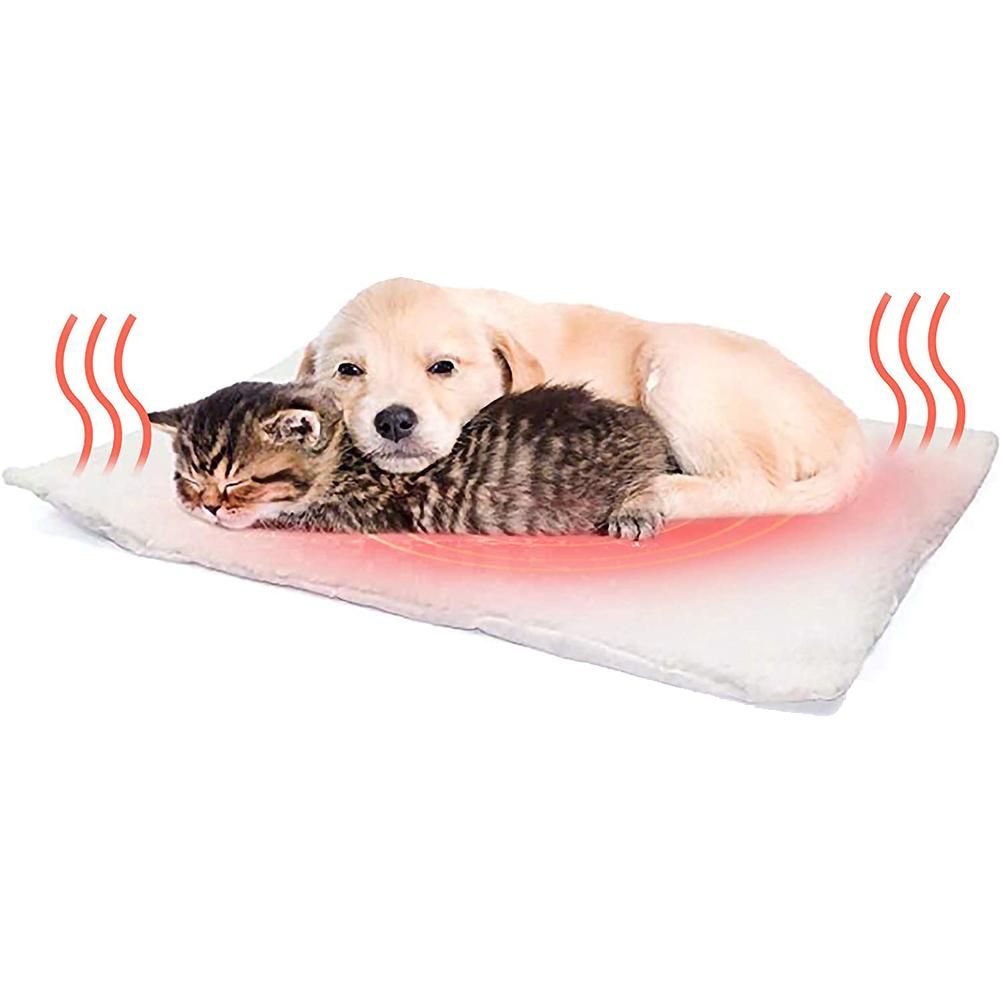 Self Heating Soft Warm Pet Winter Mat Blanket Soft Warm Cat Bed Puppy Cushion Mat Products for Pets Accessories Beige