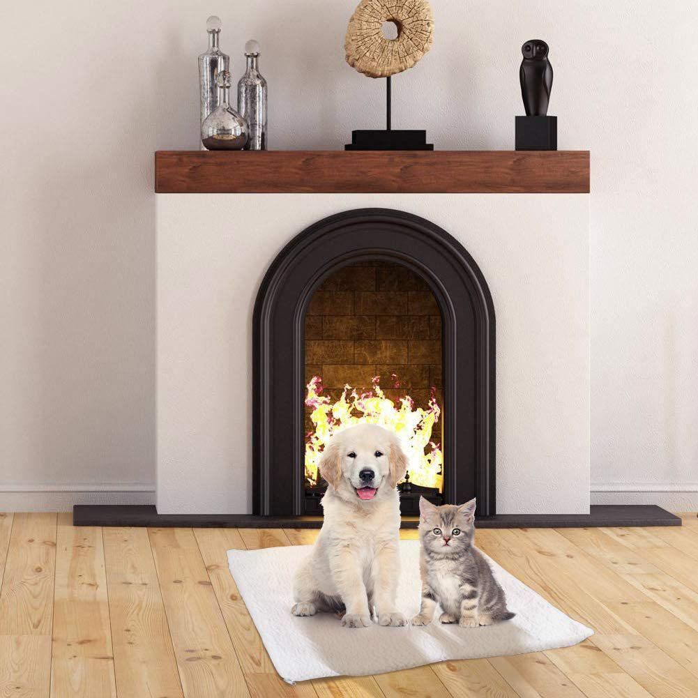 Self Heating Soft Warm Pet Winter Mat Blanket Soft Warm Cat Bed Puppy Cushion Mat Products for Pets Accessories Beige