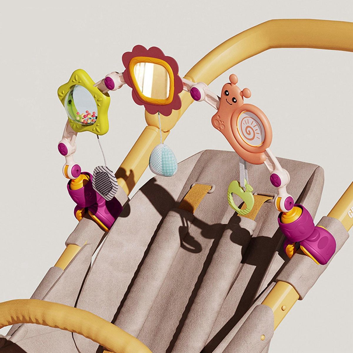 Arch Toy for Stimulation Baby Stroller Arch Toy Set Toys Travel Crib Purple
