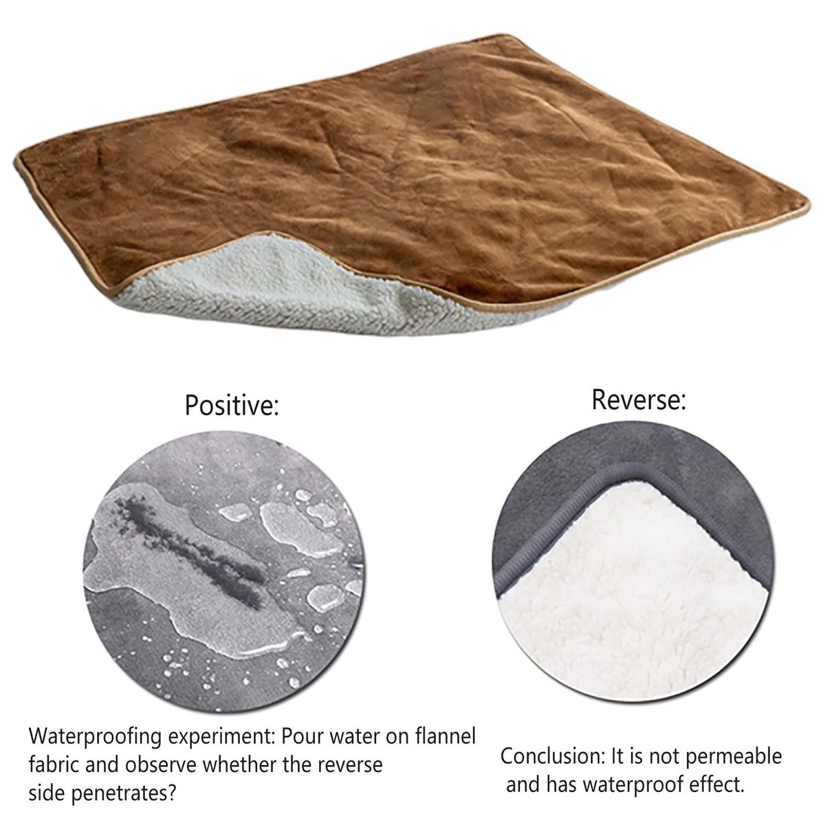Dog Mat Cozyshield Pet Blanket Waterproof Washable Ultra-soft for Dogs Camel