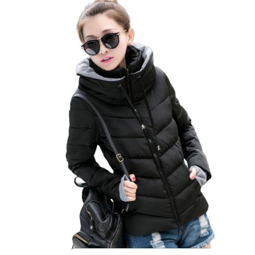 Women Cotton-padded Jacket Slim Winter Thicken Down Coat
