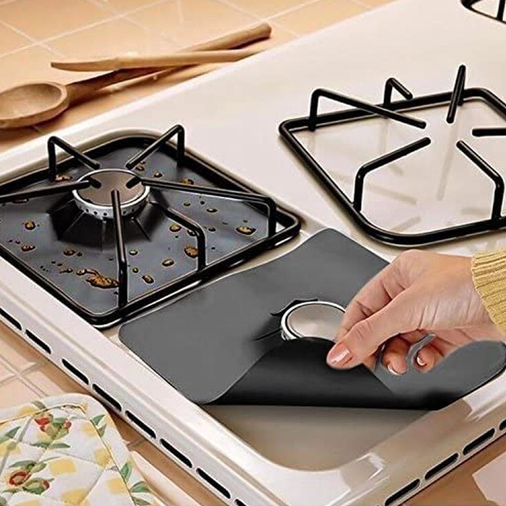 8Pcs Gas Hob Range Protectors Stovetop Burner Reusable Gas