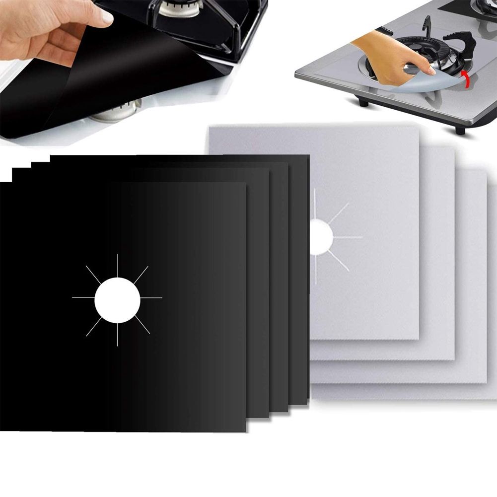 8Pcs Gas Hob Range Protectors Stovetop Burner Reusable Gas