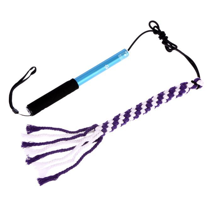 Extendable Dog Puppy Teaser Pole Wand Outdoor Interactive-L