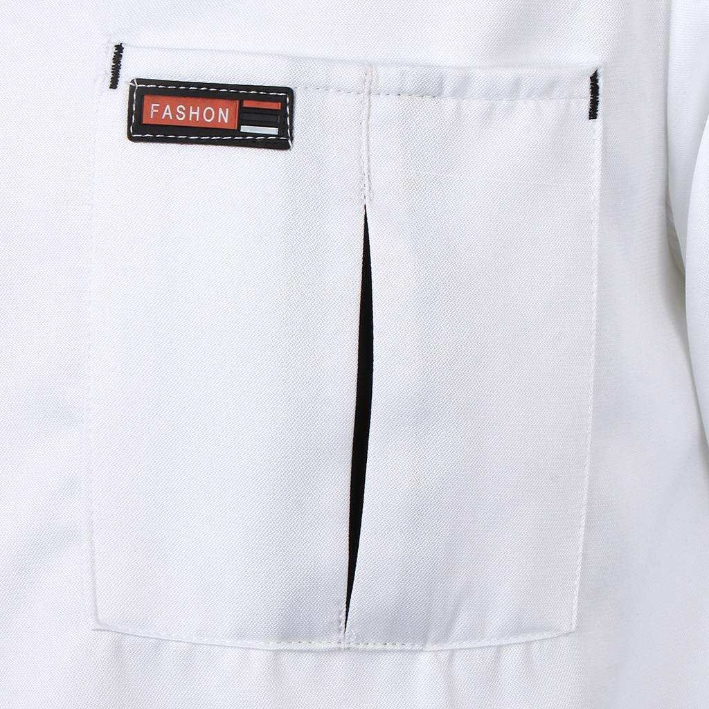 Men Women Piping Chef Jacket Coat Uniform Long 2XL White