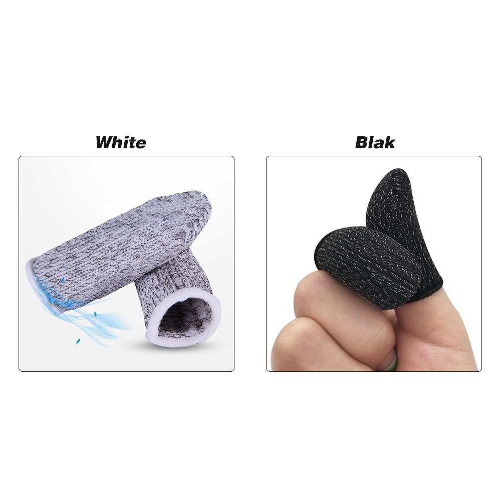 10 Pieces Gaming Finger Sleeve Touchscreen Thumb Sleeve Sensitive Sweat-proof Fingerprint-proof Breathable Finger Sleeve for Mobile Games