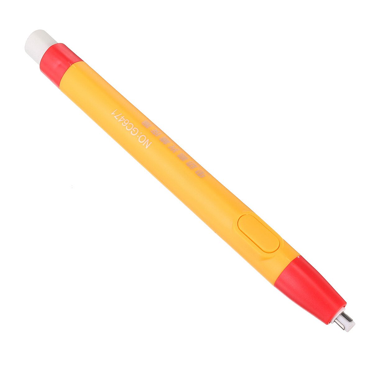 Electric Pencil Eraser Kit With 24Pcs Rubber Refills Highlight Sketch Yellow