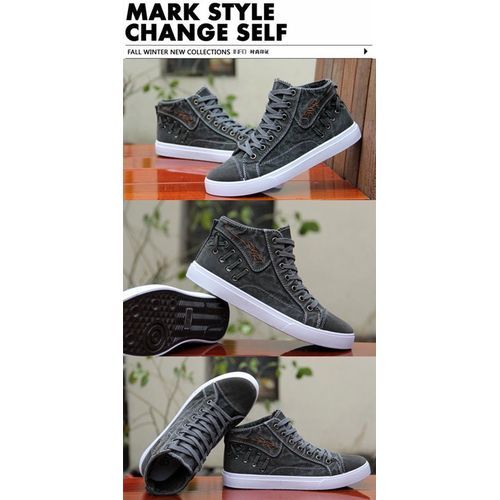 Men Denim Sneakers(Grey)