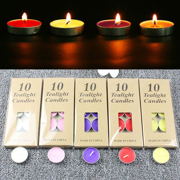 10Pcslot Votive Candle Unscented Tea Lights Candles For