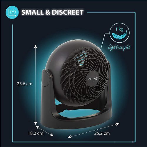Woozoo Powerful And Quiet Tabletop Fan, 360° Angle, PCF HE15