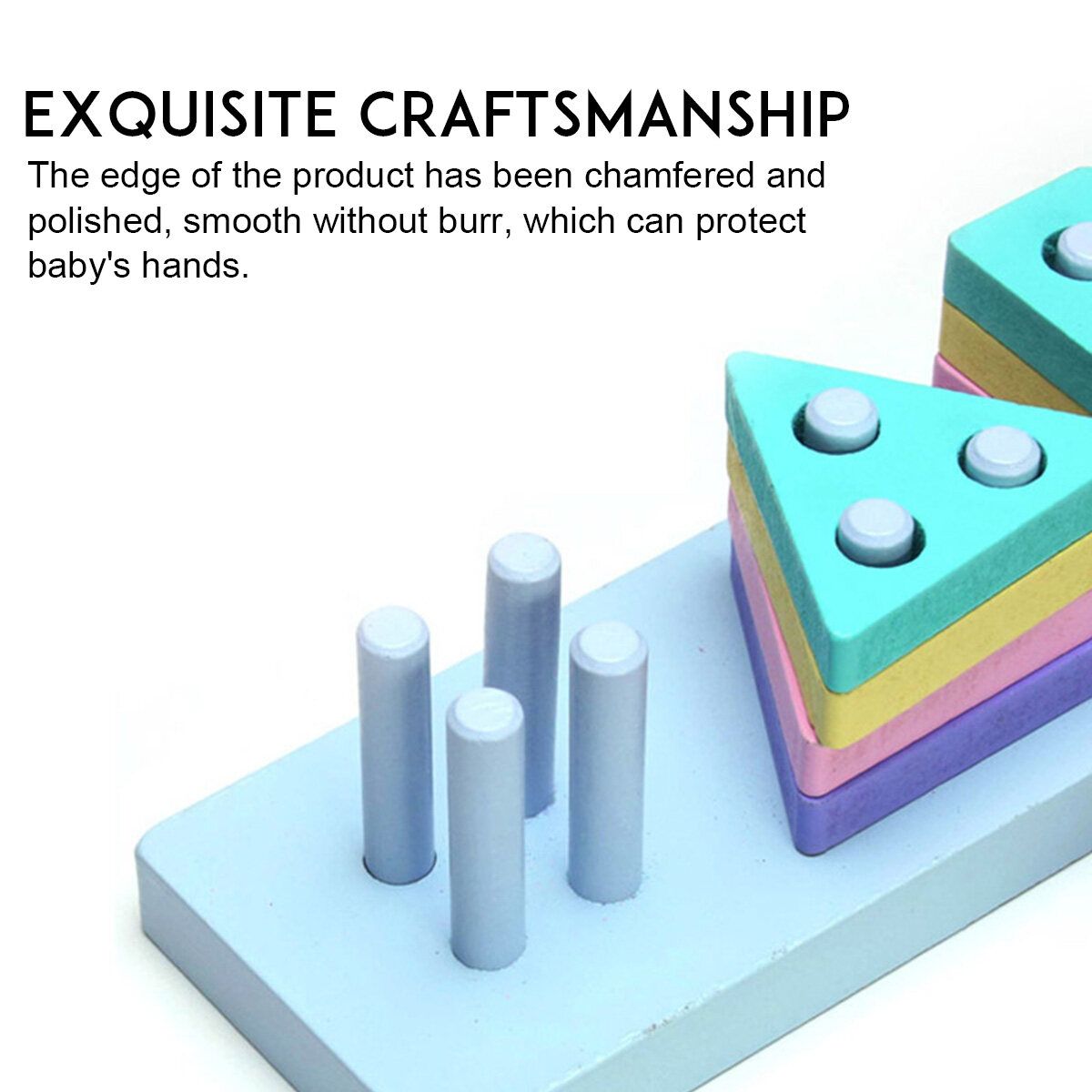 Wooden Building Blocks Early Learning Educational Toys Shape Match
