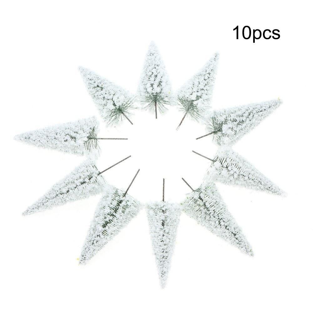 10pcs Mini Plastic Green Cedar Trees Scale Architectural Models Train Railways Landscape Scenery Layout Garden Decoration Tree Toys Scale: 1/75