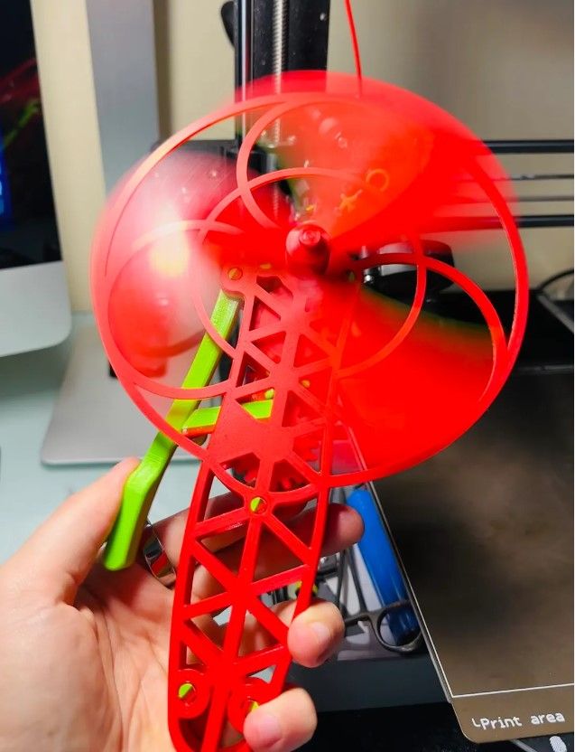 3D Printed Squeeze Fan