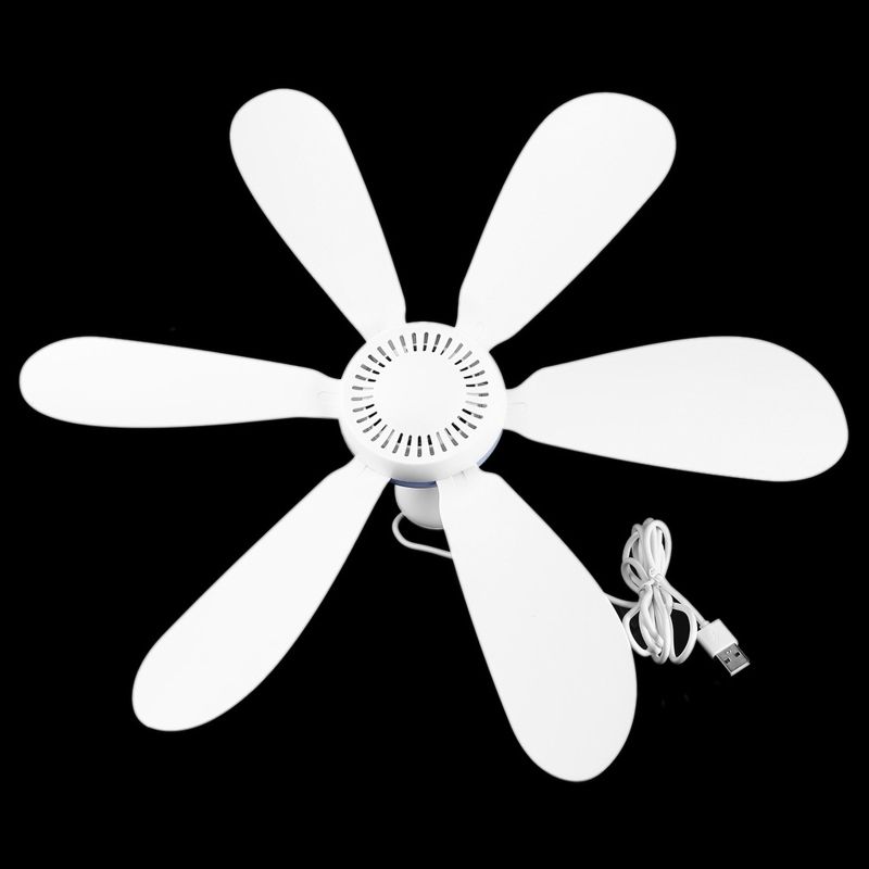 Hanging Silent 6 Leaves USB Powered Ceiling Canopy Fan