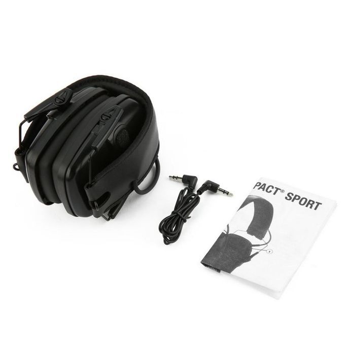Folding Ear Defenders 22dB Protectors NRR Plugs Noise Hunting Black