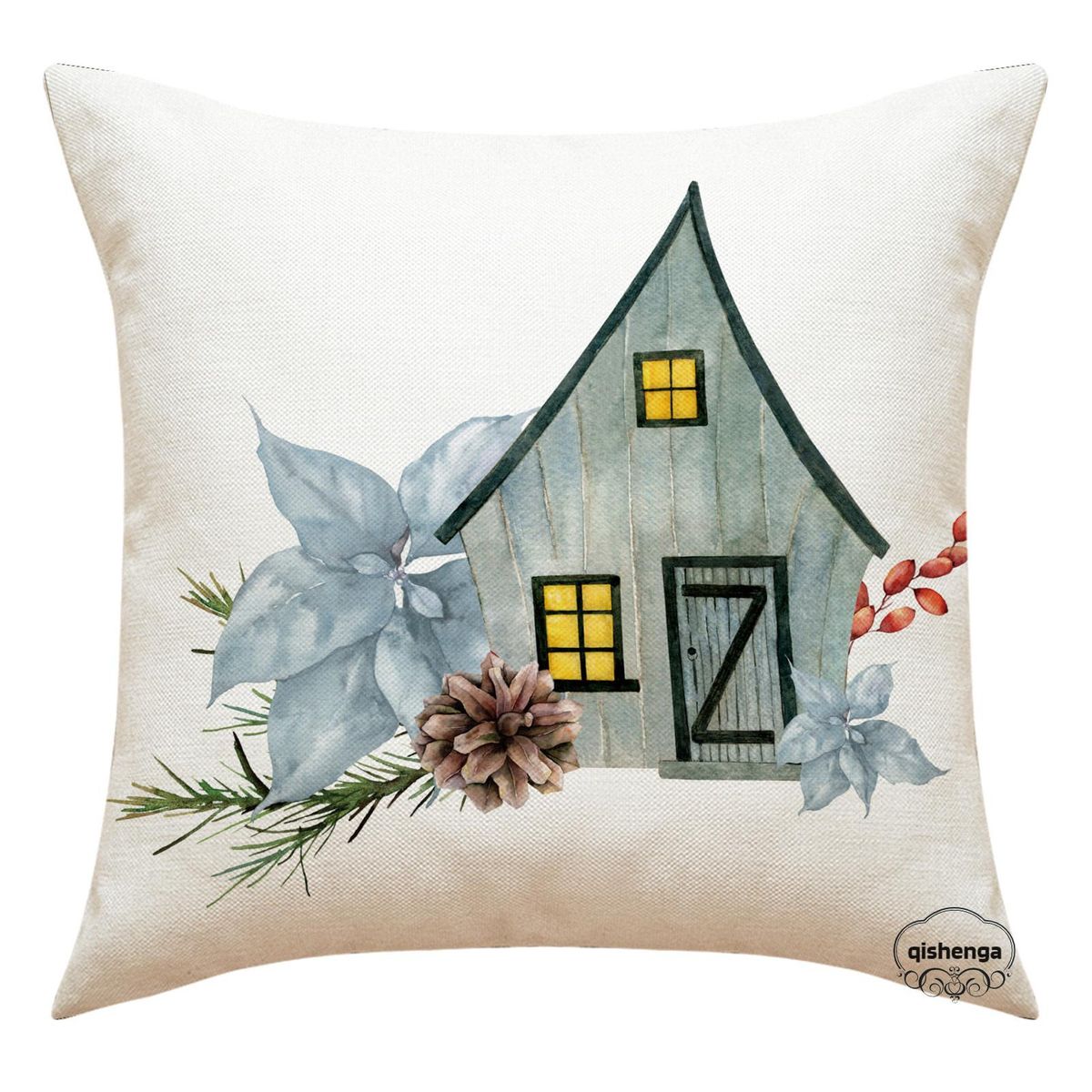 Christmas Throw Pillow Case Zipper Sofa Cushion Pillow Cover