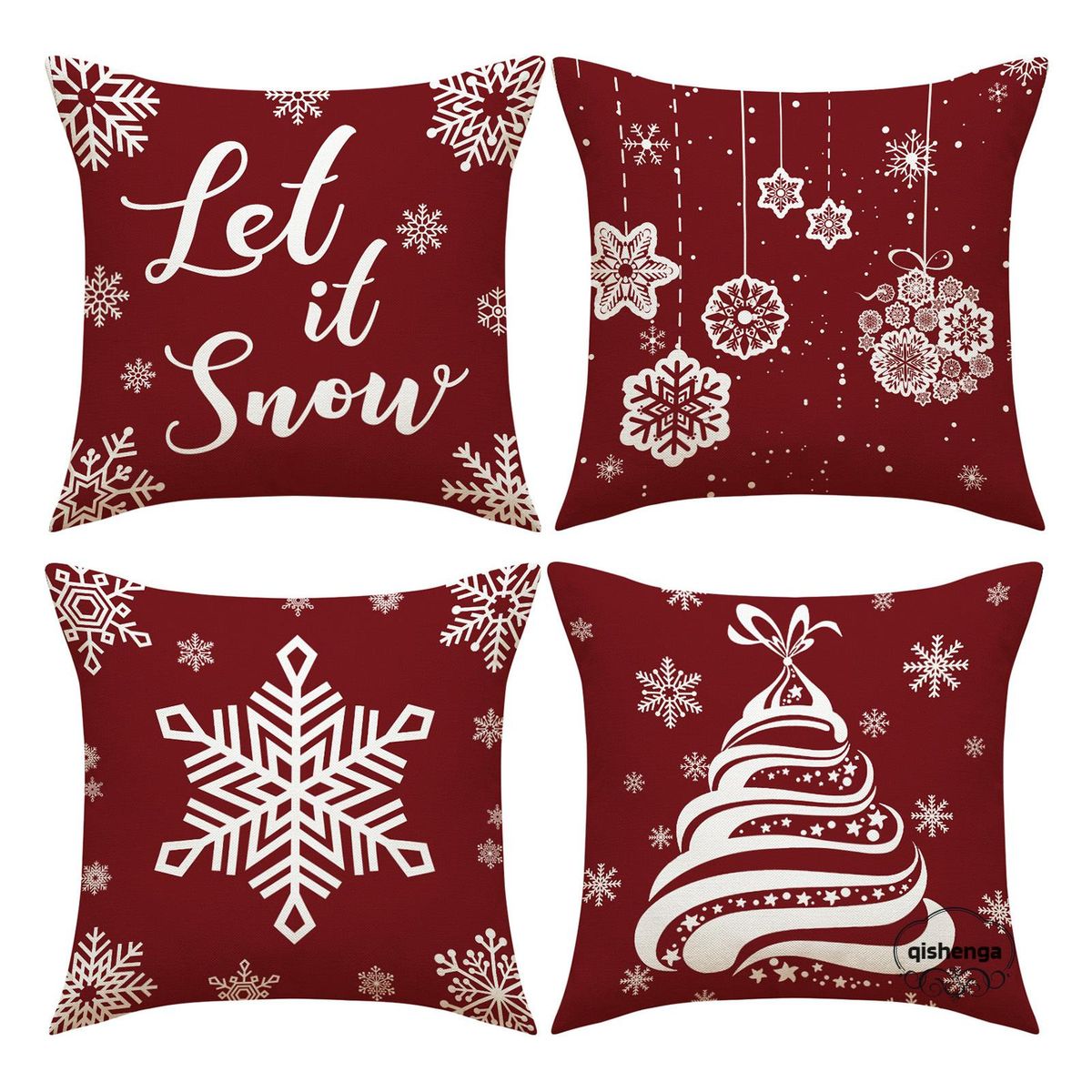 Christmas Throw Pillow Case Zipper Sofa Cushion Pillow Cover