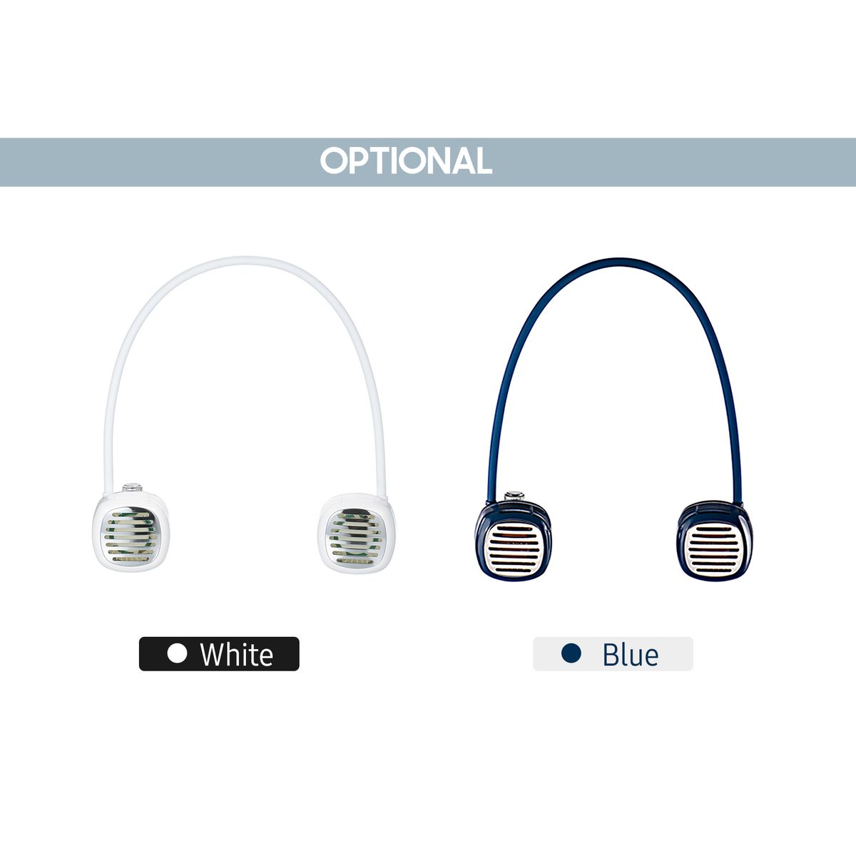 Portable Hanging Neck Fan With Flexible Hose Stepless Wind