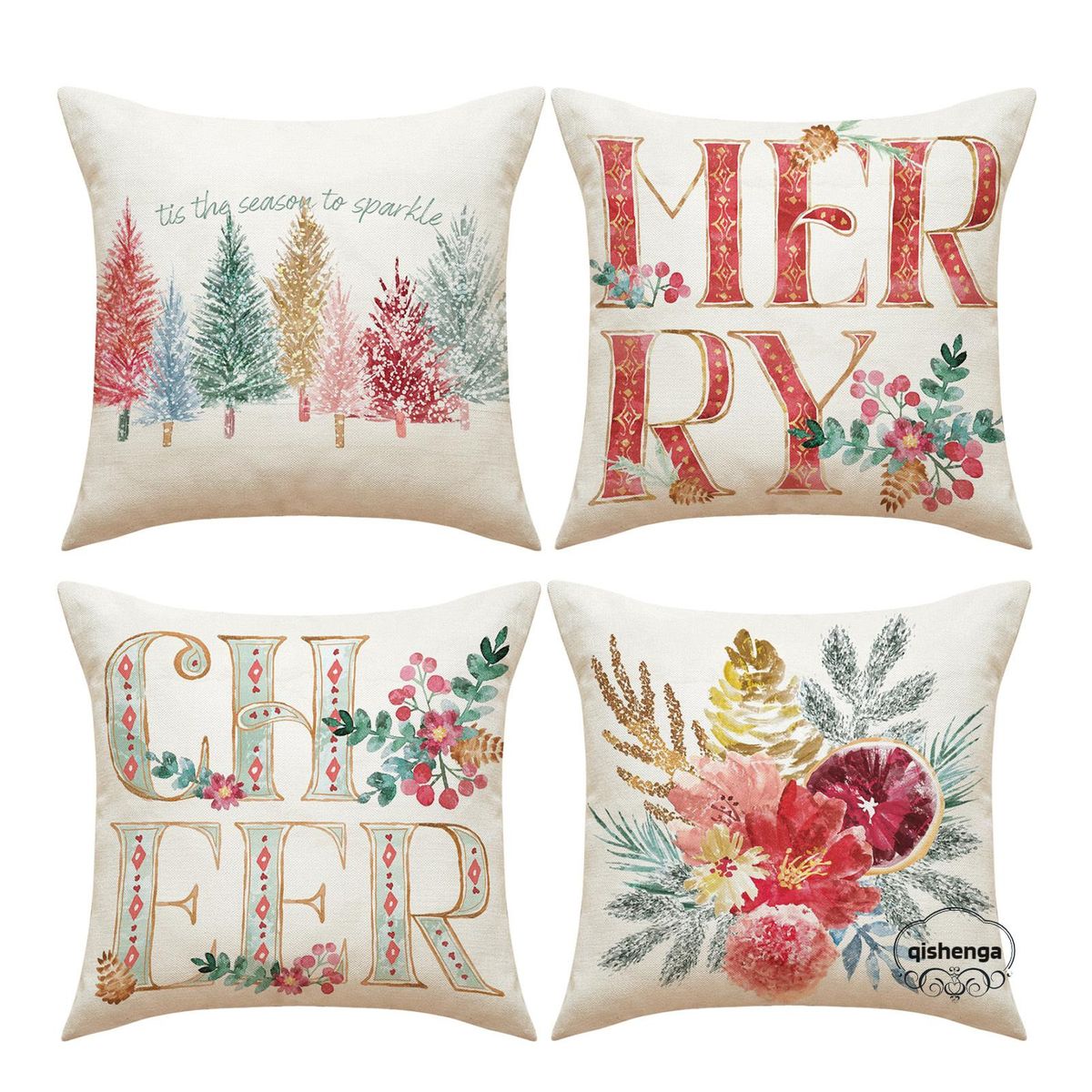 45CM Christmas Throw Pillow Cover  Xmas Cushion