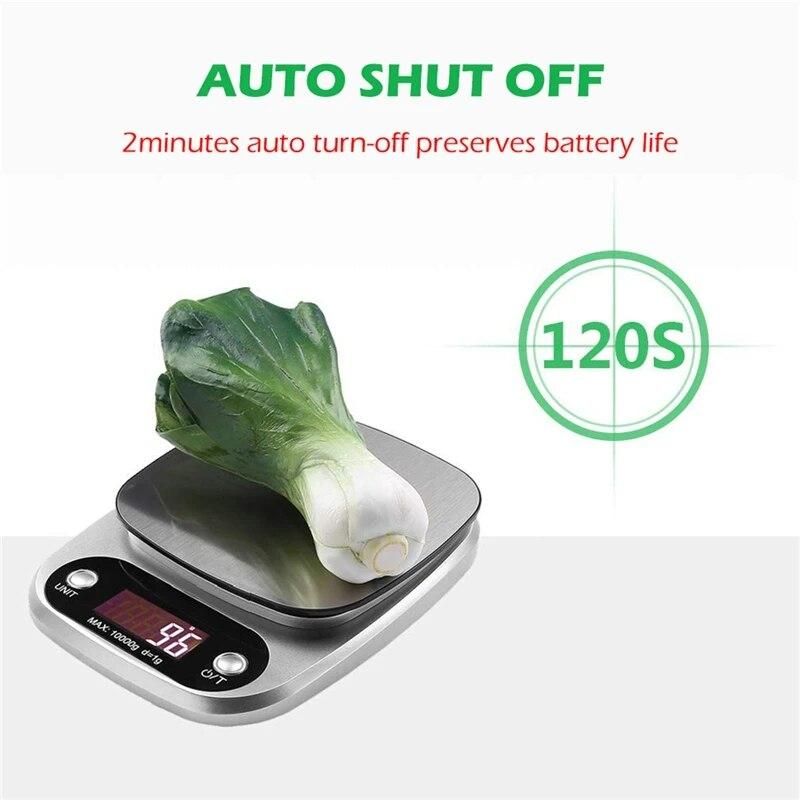Hot 10000g 10kg Stainless Steel Digital Weighing Multi-function Food Water friut Milk Flour LCD Electronic Kitchen Scale