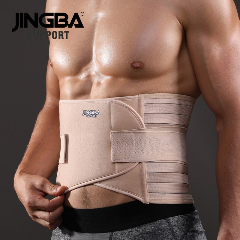 Corset Slimming Belt Waist Trainer Sweat Men Back Support Waist Protection Fitness Belt Factory Wholesale Dropshi-Khaki 20810