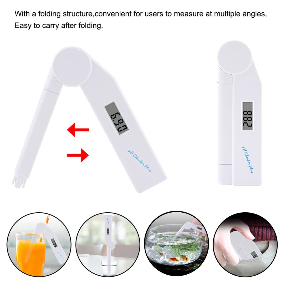 Portable Foldable PH Test Pen Water Quality PH Test Pen High