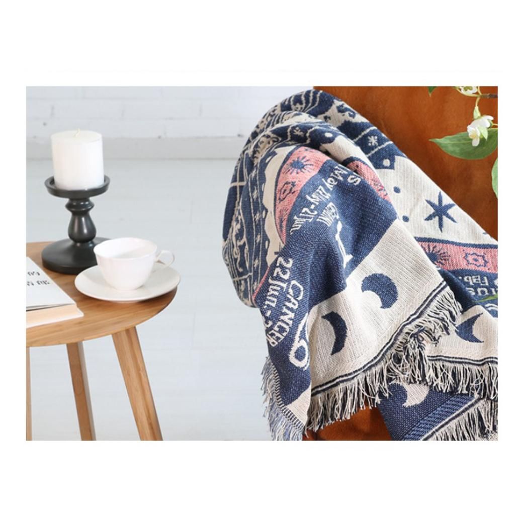 Jacquard Textiles, Soft Sofa Throw Cover Cotton Armchair Bed Star Sign