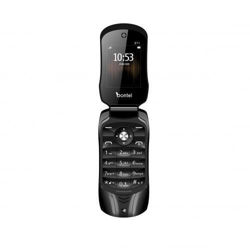 911 1.77 Inch Color Display,Flip Phone- Black