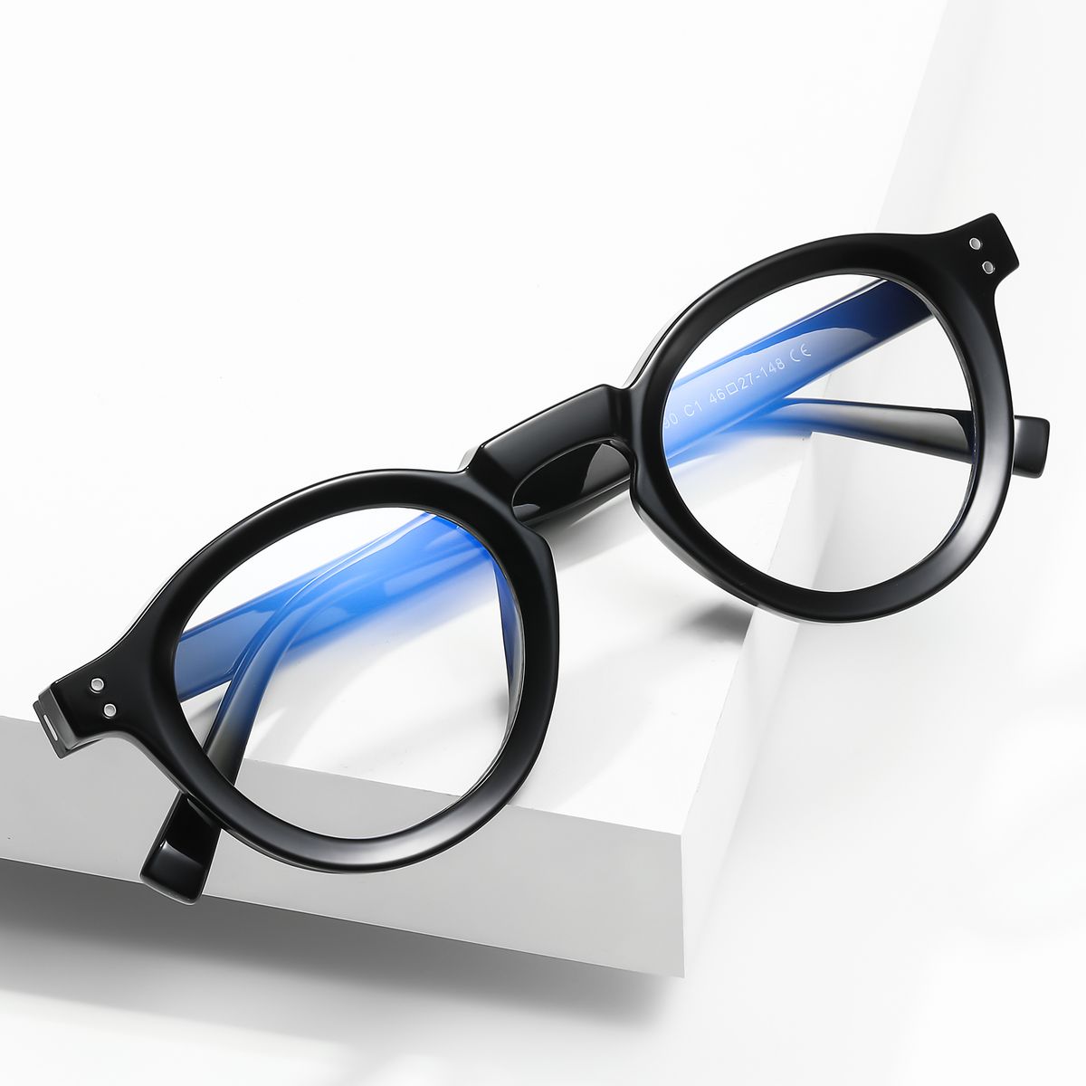 Round Computer Glasses Retro Optics Thick Eyewear Frames