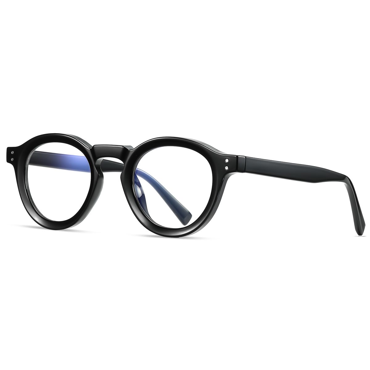 Round Computer Glasses Retro Optics Thick Eyewear Frames
