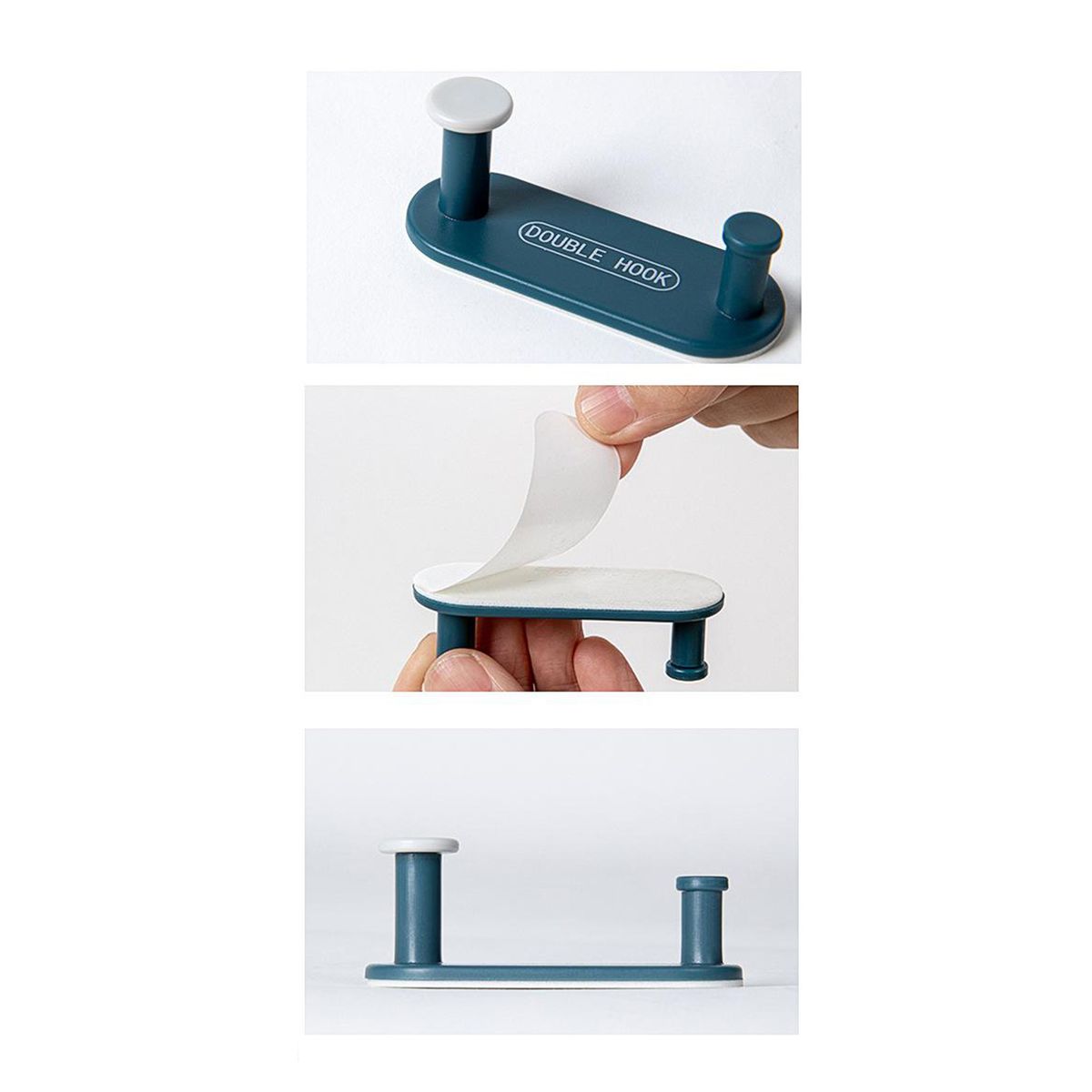 4Pcs SelfAdhesive Wall Hooks Keys Hangers Hook Office Hallway White
